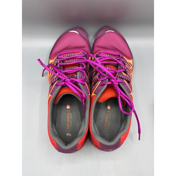 Merrell Shoes Womens 10.5 Allout Fuse Purple Orange Running Trail Athletic - Picture 4 of 8